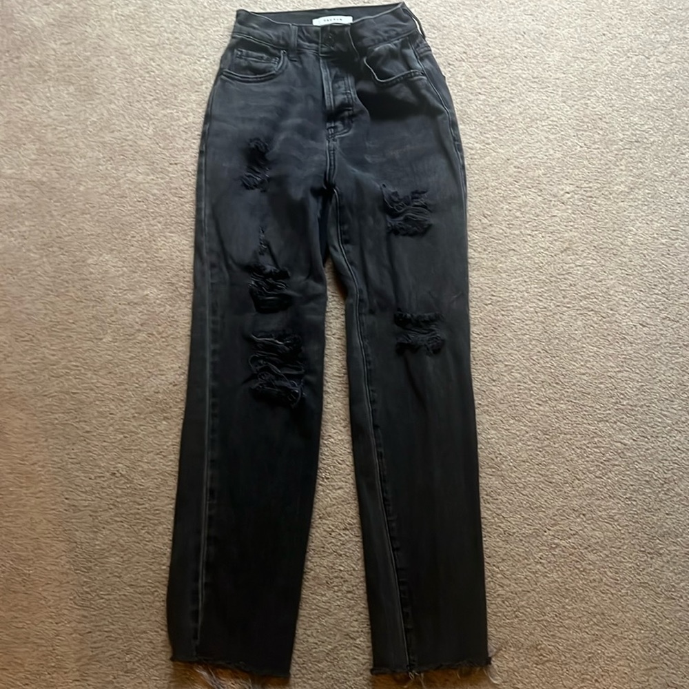 Pacsun high rise straight distressed jeans size 23